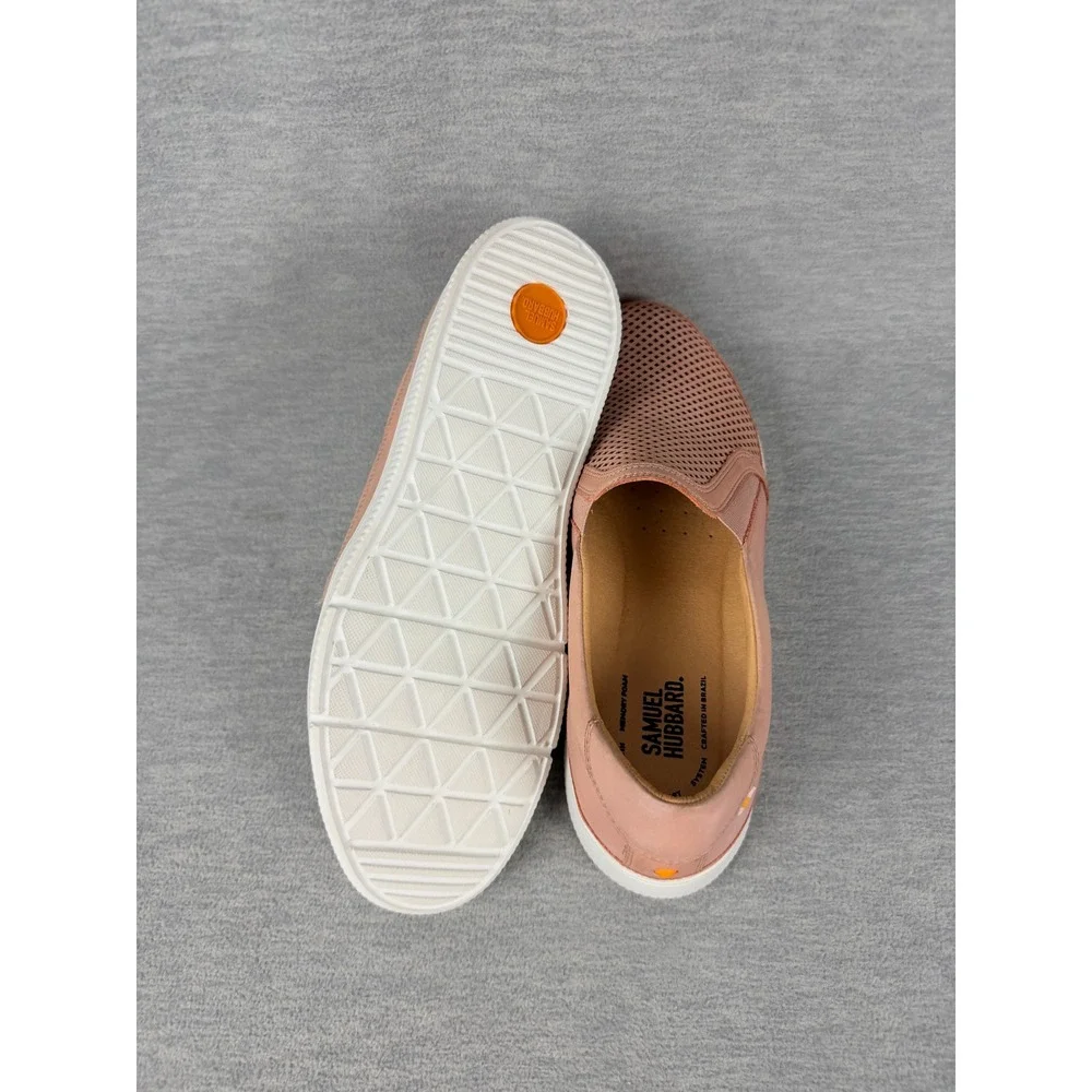 Samuel Hubbard Laguna Slip-On Sneakers Womens 10M Pink Rose Leather Perforated